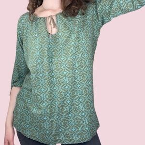 100% Cotton Eddie Bauer Boho Blouse